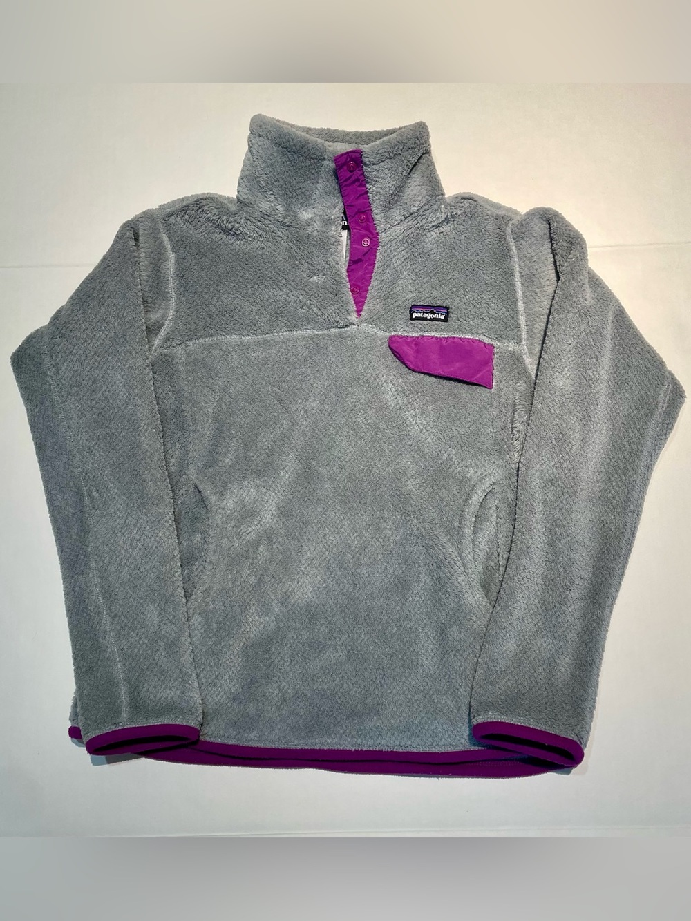 Patagonia Women's Re-Tool Snap-T Fleece Pullover - Gray & Purple